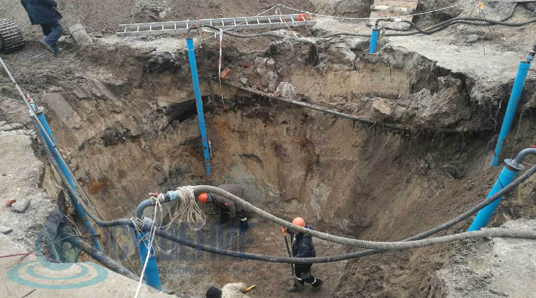 Водопонижению грунтовых вод скважинами